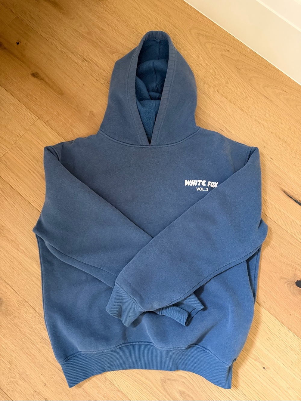 Edikted Navy Blue 'White Fox Vol.3' Pullover Hoodie